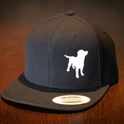 Kšiltovka SNAPBACK - logo psa + logo blackdog, Černá