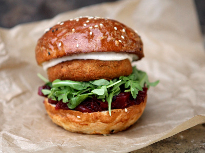 Queso Frito vege burger