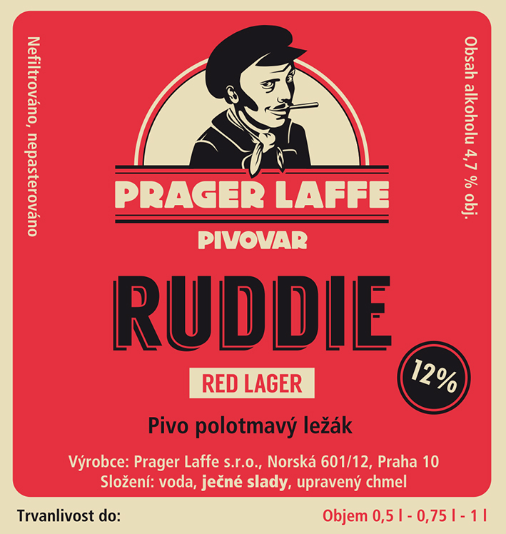 Prager Laffe - Ruddie 12° polotmavý ležák 